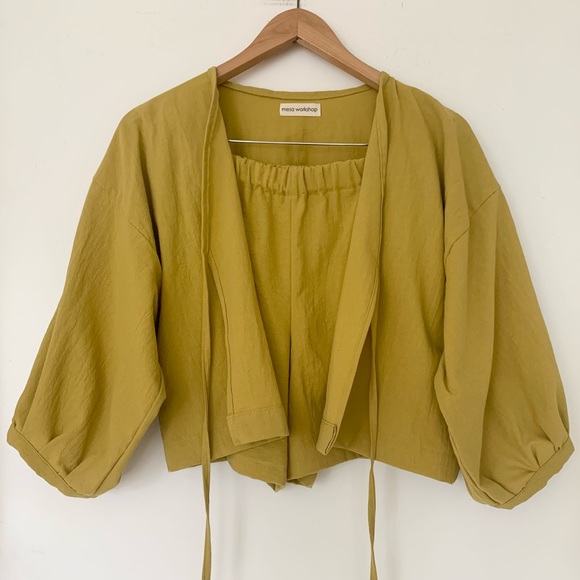 mesa workshop Other - Mesa Workshop Cotton Shorts and Blouse Set